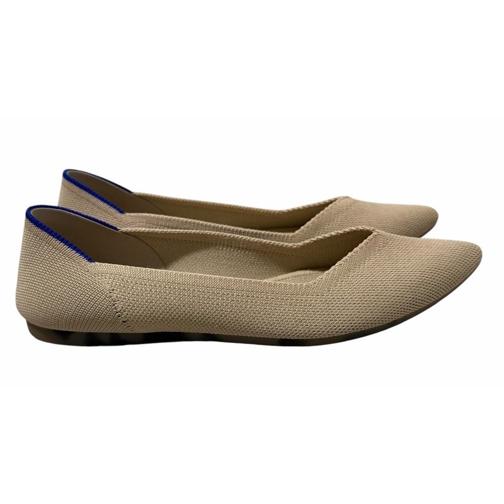 Rothy's The Point Ballet Flats Ecru Slip On Pointed Toed Shoes Women's Size 7